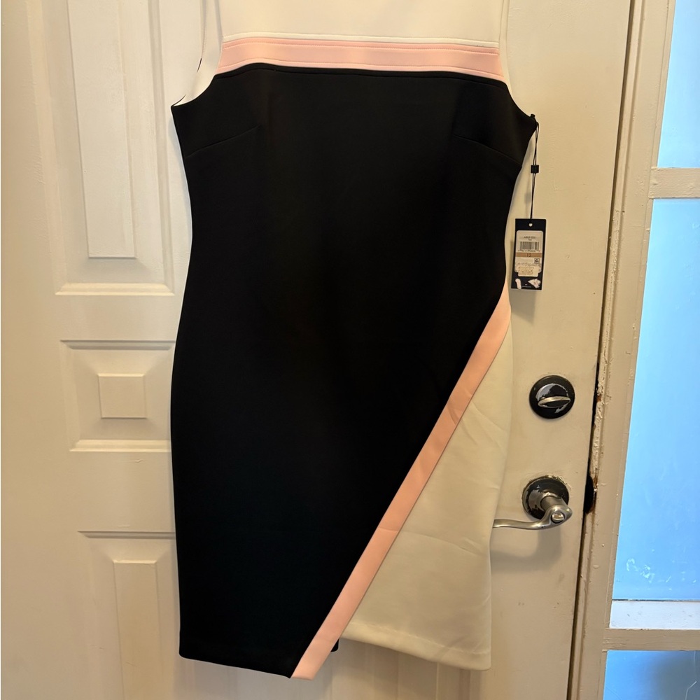 Tommy Hilfiger Asymmetrical Black and Pink dress